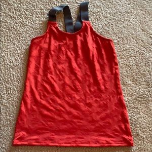 Red and gray running tank top, size small